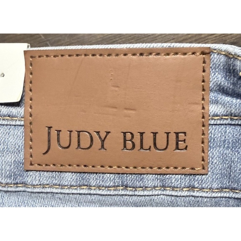 NWT Judy Blue High Rise Double Button Cropped Wide Leg Jeans Denim Size 13/31 - Picture 13 of 14